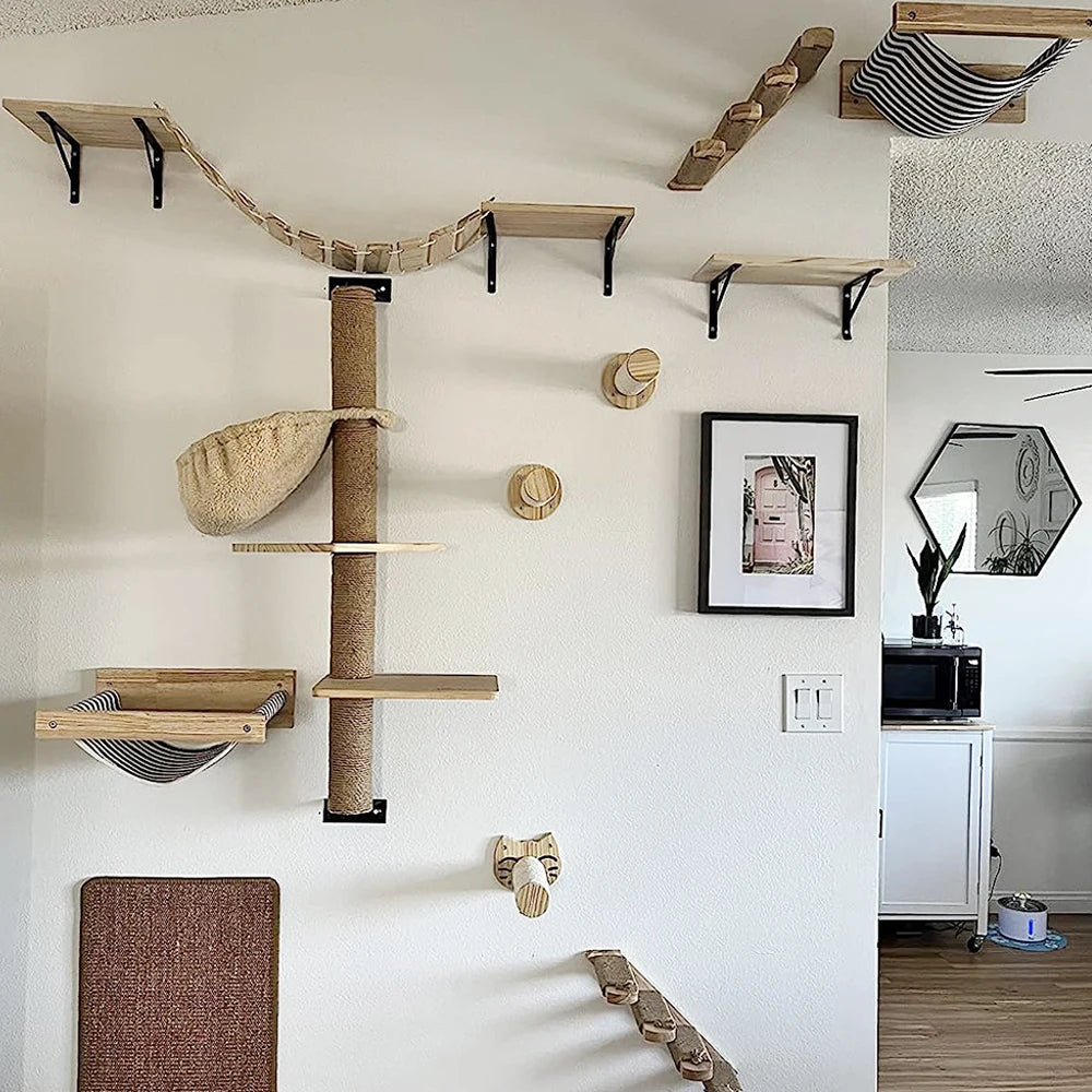 Arbre A chat en bois | Mural