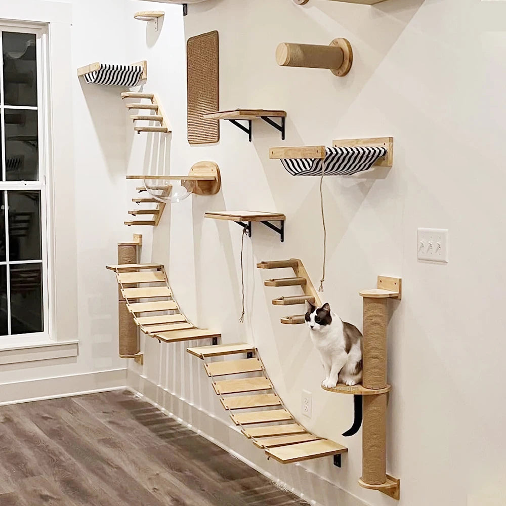 Arbre A chat en bois | Mural