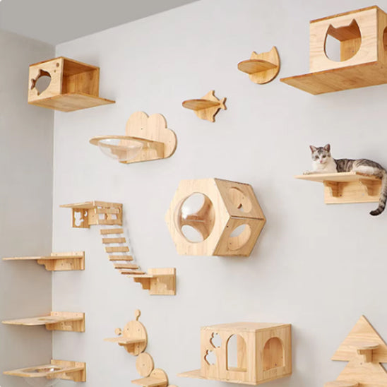 Arbre A chat en bois | Mural