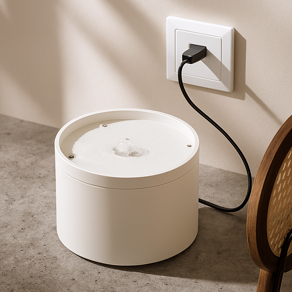 fontaine à eau céramique blanche brancher USB