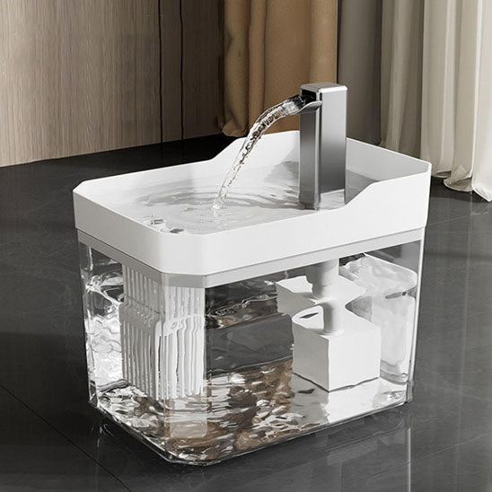 fontaine a eau pour chat boit blanche