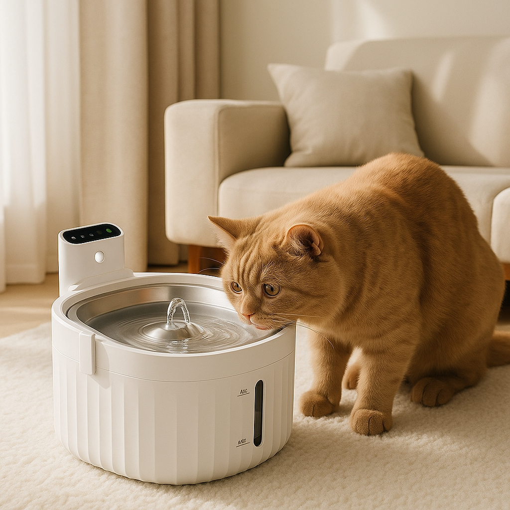 fontaine_chat_inox_automatique_capteur
