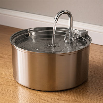fontaine_chat_inox_moderne modele