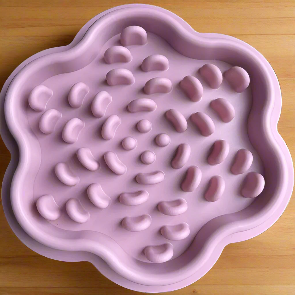 gamelle anti glouton pour chat rose