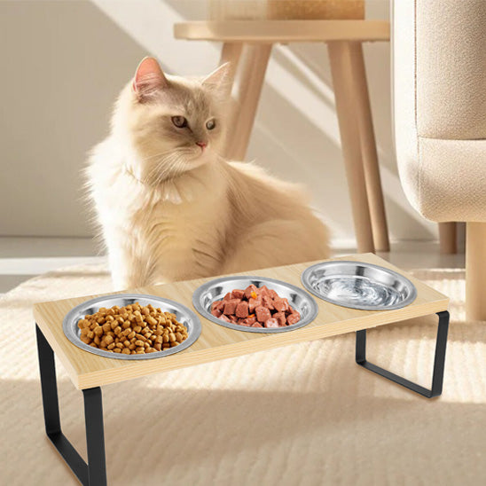 gamelle_chat_surelevee_triple rempli