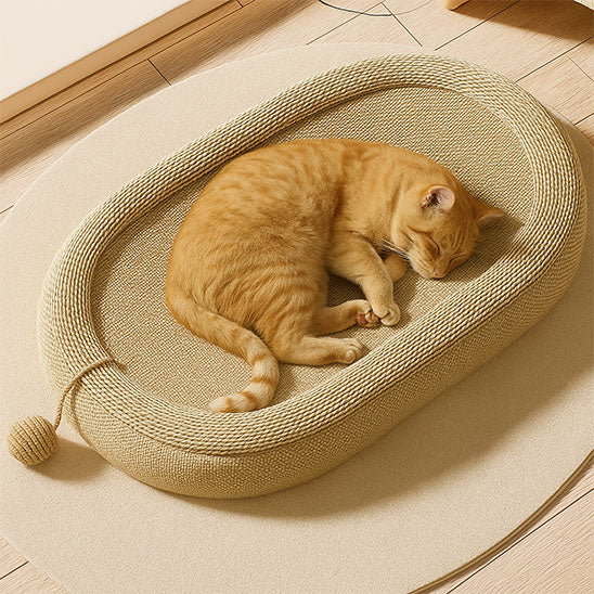 griffoir_Coussin_chat roux dort