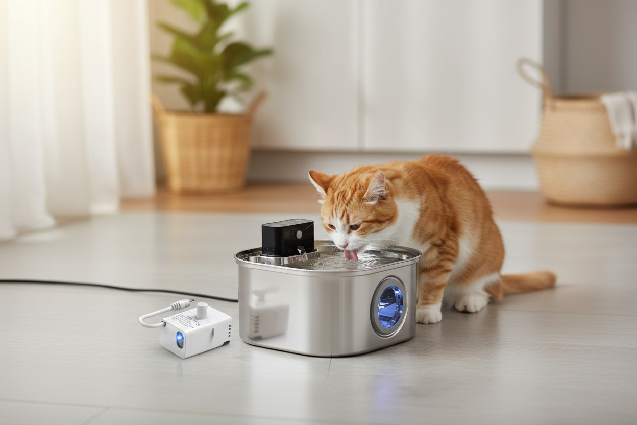 pompe fontaine a eau chat | Ultra Silencieuse LED