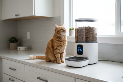 Distributeur de croquettes pour chat