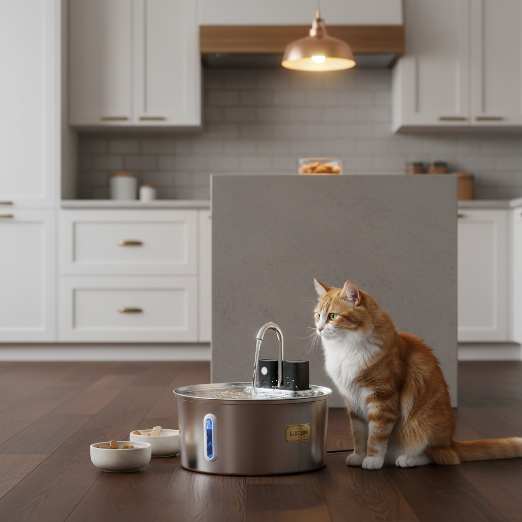 Fontaine_eau_sans_electricite_pour_chat Cuisine moderne