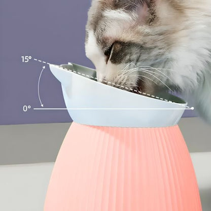 Gamelle chat rose et grise