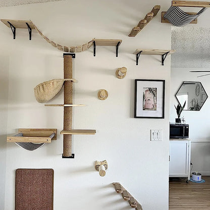 Arbre A chat en bois | Mural