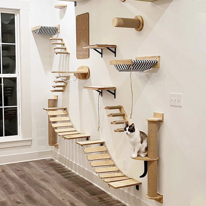 Arbre A chat en bois | Mural