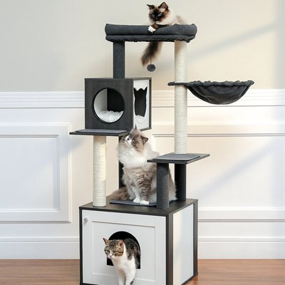 Arbre a chat en bois griffoir