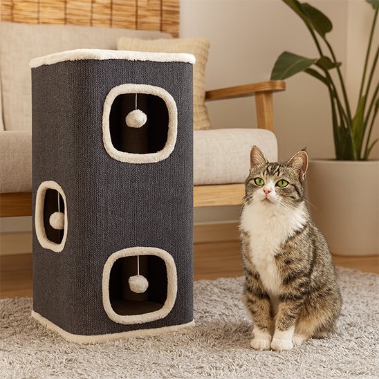 Arbre à Chat grand gris