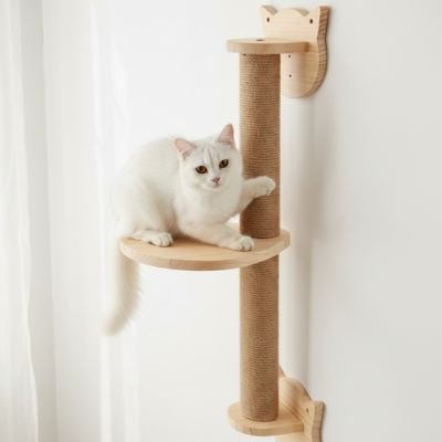 arbre-a-chat-mural_chat blanc