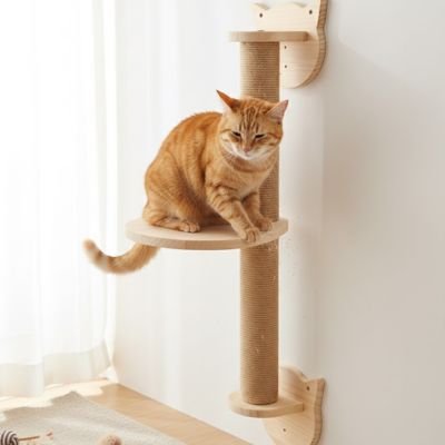 arbre-a-chat-mural_roux assis