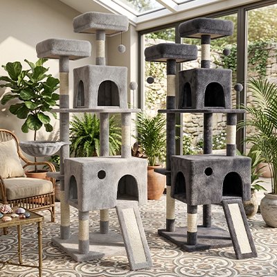 arbre-a-chats_deux modeles de gris