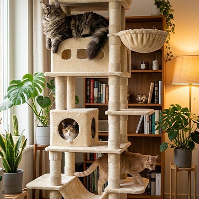 arbre-chat gros chat
