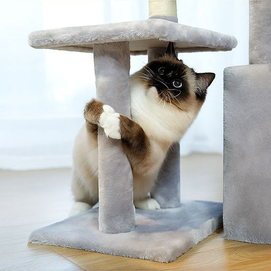 arbre a chat design gris