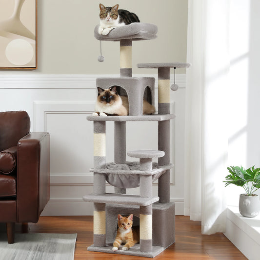 arbre a chat design gris