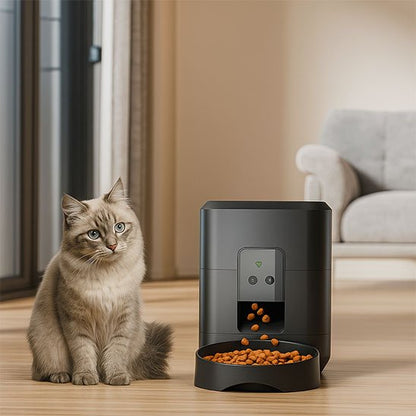 Distributeur de croquettes pour chat​ assis