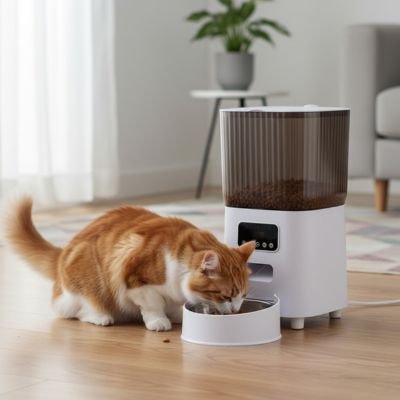 distributeur de croquettes pour chat détecteur