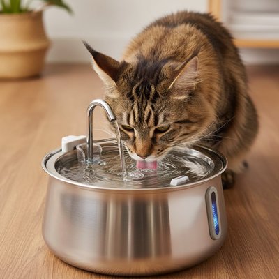 Fontaine a eau automatique pour chat - silencieuse