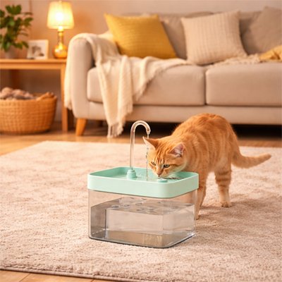 fontaine-a-eau-chat_verte