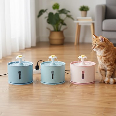 Fontaine chat - trois modeles