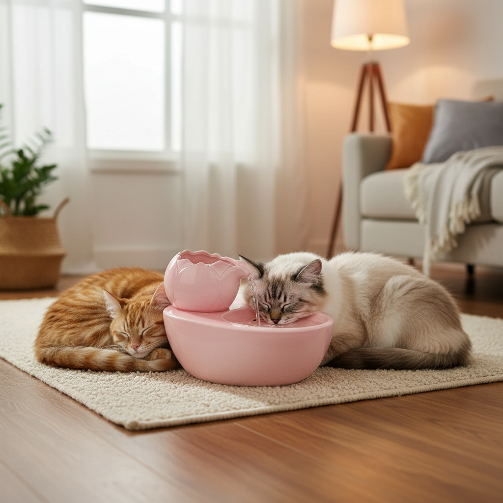 Fontaine salon chats