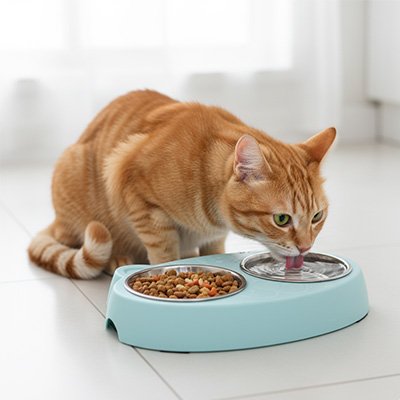 Gamelle pour chat - gamelles en inox