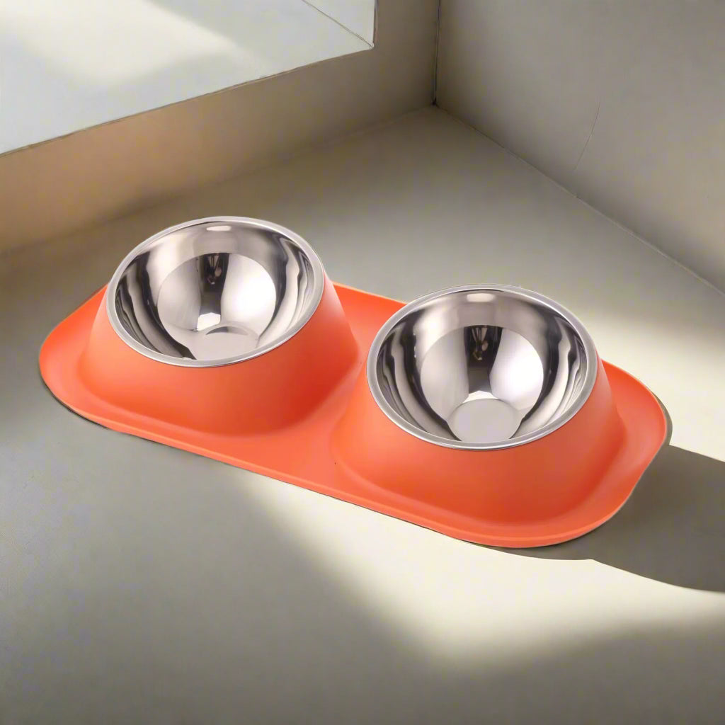gamelle_chat_surelevee_ergonomique_orange