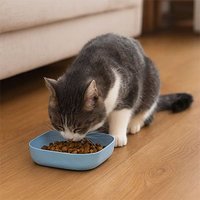 Gamelles chat - bleue