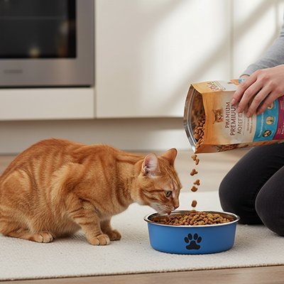 Gamelles chat - bleue