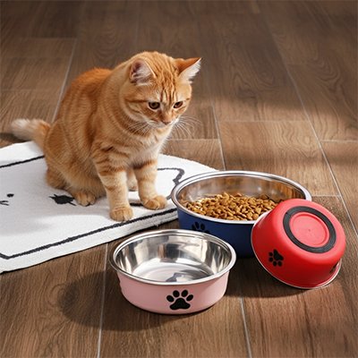 Gamelles chat - modèles inox