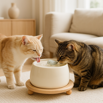 Fontaine A eau pour chat ceramique | FreshFeline