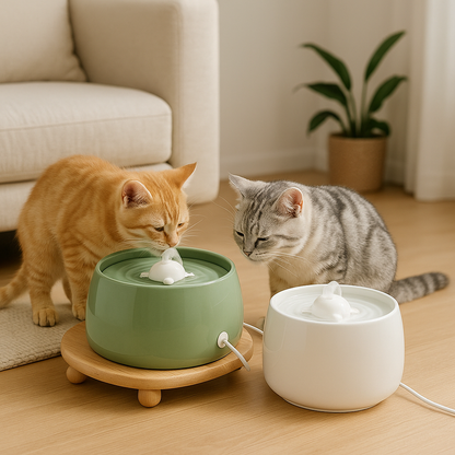 Fontaine A eau pour chat ceramique | FreshFeline