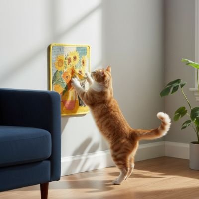griffoir-pour-chat_roux fait ses griffes