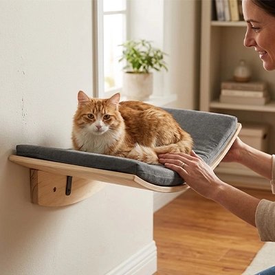 Hamac pour chat - dans le couloir