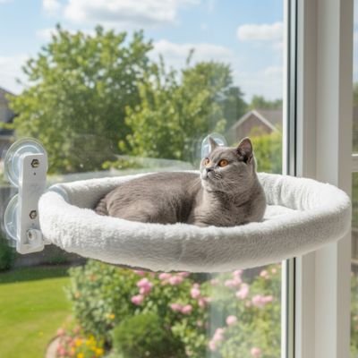 Hamac pour chat fenetre - gris