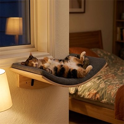 Hamac pour chat - mur du salon