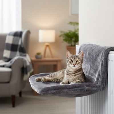 Hamac pour Chat radiateur - gris